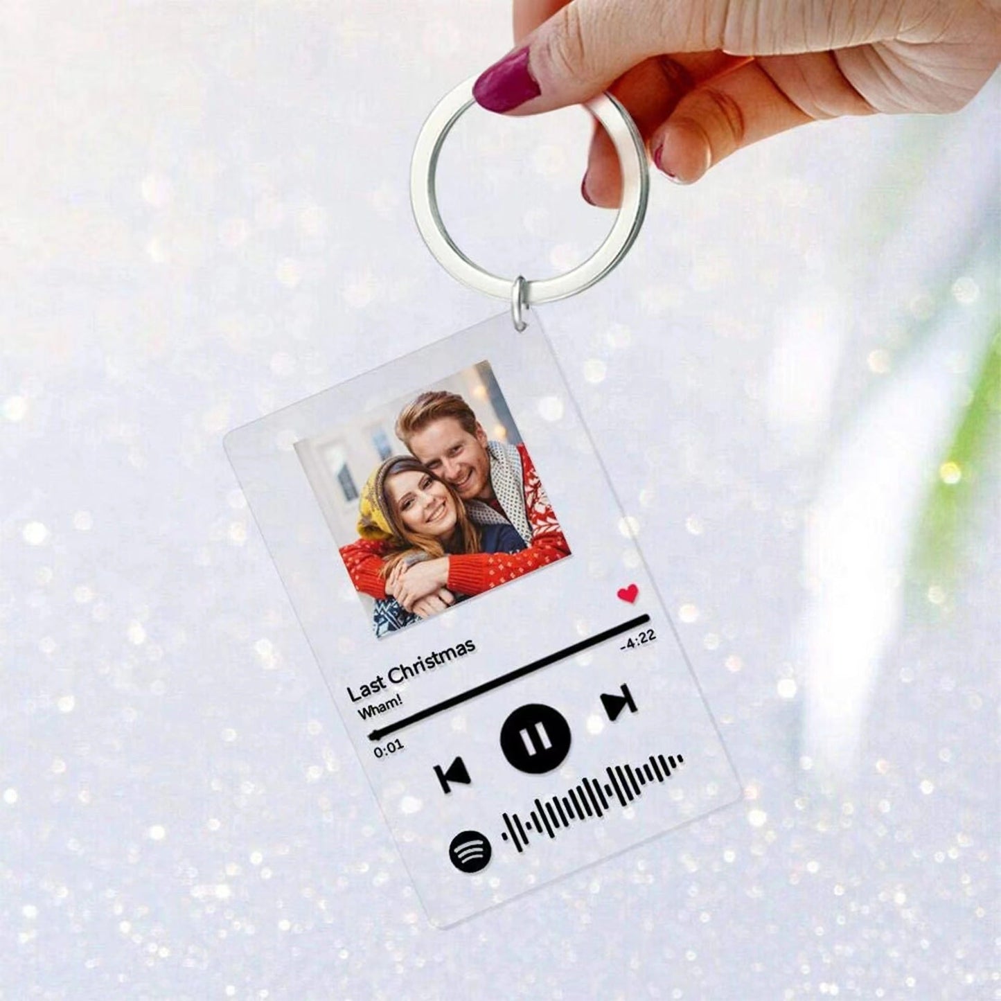 Porte-clés en acrylique musical personnalisé