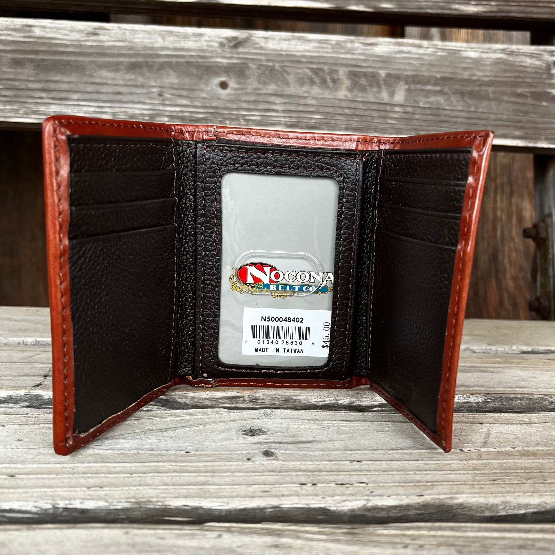 Nocona Longhorn Leather Trifold Wallet - Korvel