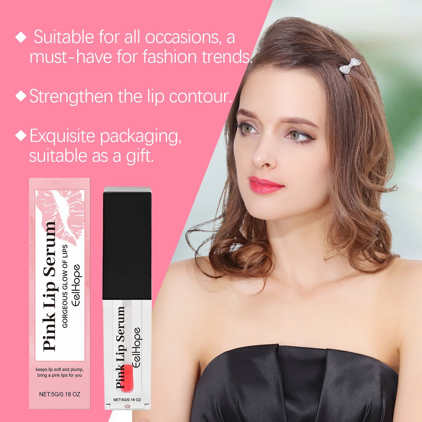 Pink Lip Oil - Moisturizing & Color Brightening Gloss