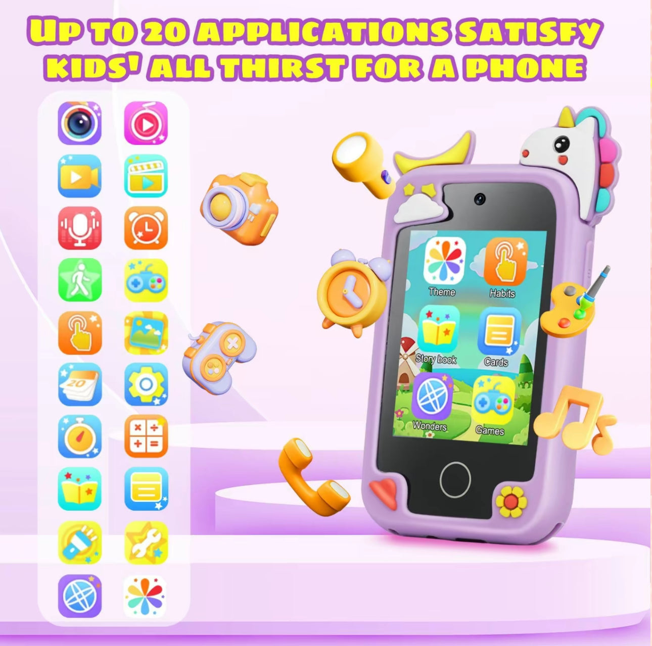 SmartyJoy Kids Phone - Educational Touchscreen Toy