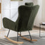 35.5-Inch Soft Teddy Fabric Rocking Chair with Pockets
