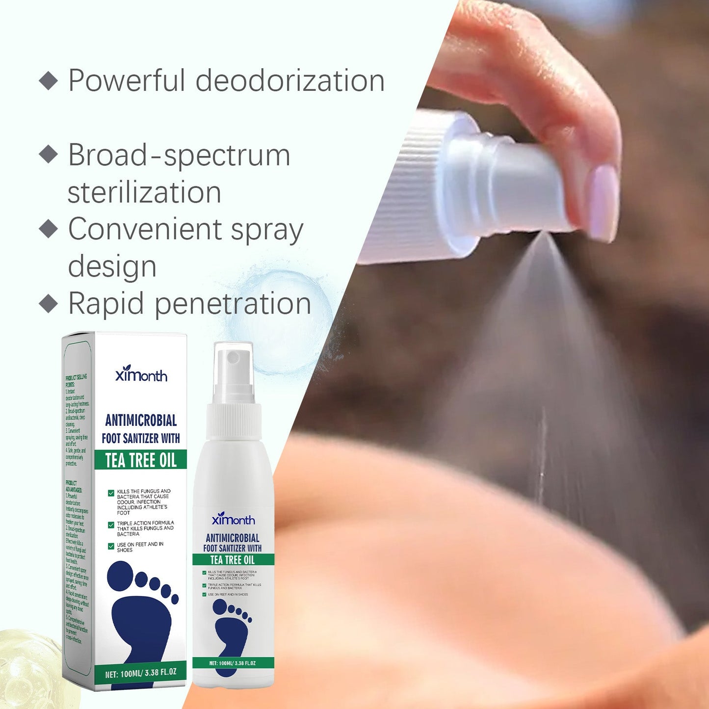 Premium Foot Deodorizer and Moisturizer
