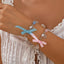 Small Fresh Butterfly Combined with Gold Bracelet Set, Rural Style Multi Element Pearl Bracelet - Korvel