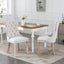 Premium Tufted Solid Wood Dining Chair Set - Gray