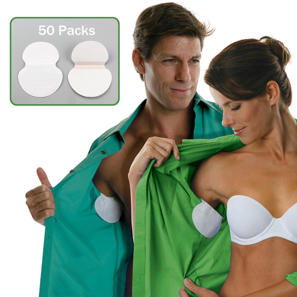 100pcs 50 Packs Summer Armpit Sweat Pads Underarm Deodorants Stickers Absorbing Disposable Anti Perspiration Patch - Korvel