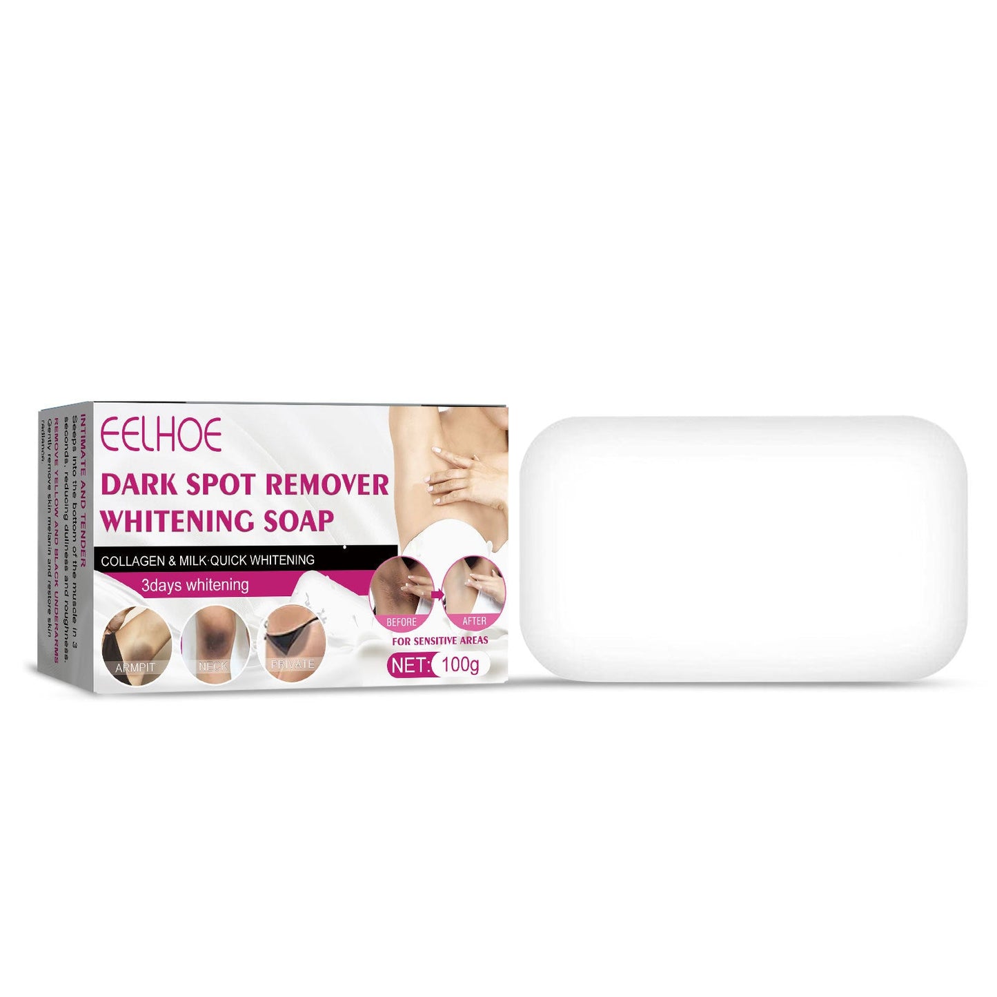 Underarm Beauty Soap, Joint Elbow Clean Desalting Skin Melanin White Body Moisturizing Brightening Skin - Korvel
