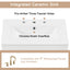24" Bathroom Vanity with Sink, Bathroom Vanity Cabinet with One Drawer and Doors, Solid Wood and MDF, White - Korvel