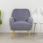 Fauteuil en velours sherpa moderne de style mid-century