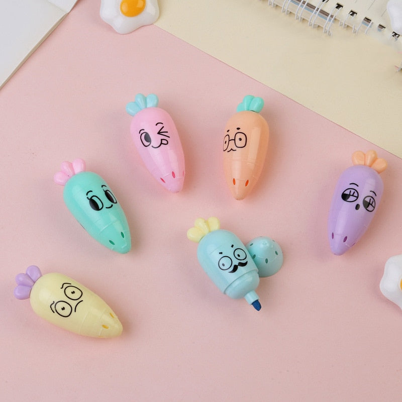 Surligneur Mini Mignon - Design Cartoon Kawaii pour l'École et le Bureau