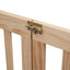 Full House-Shaped Headboard Floor Bed with Fence - Natural