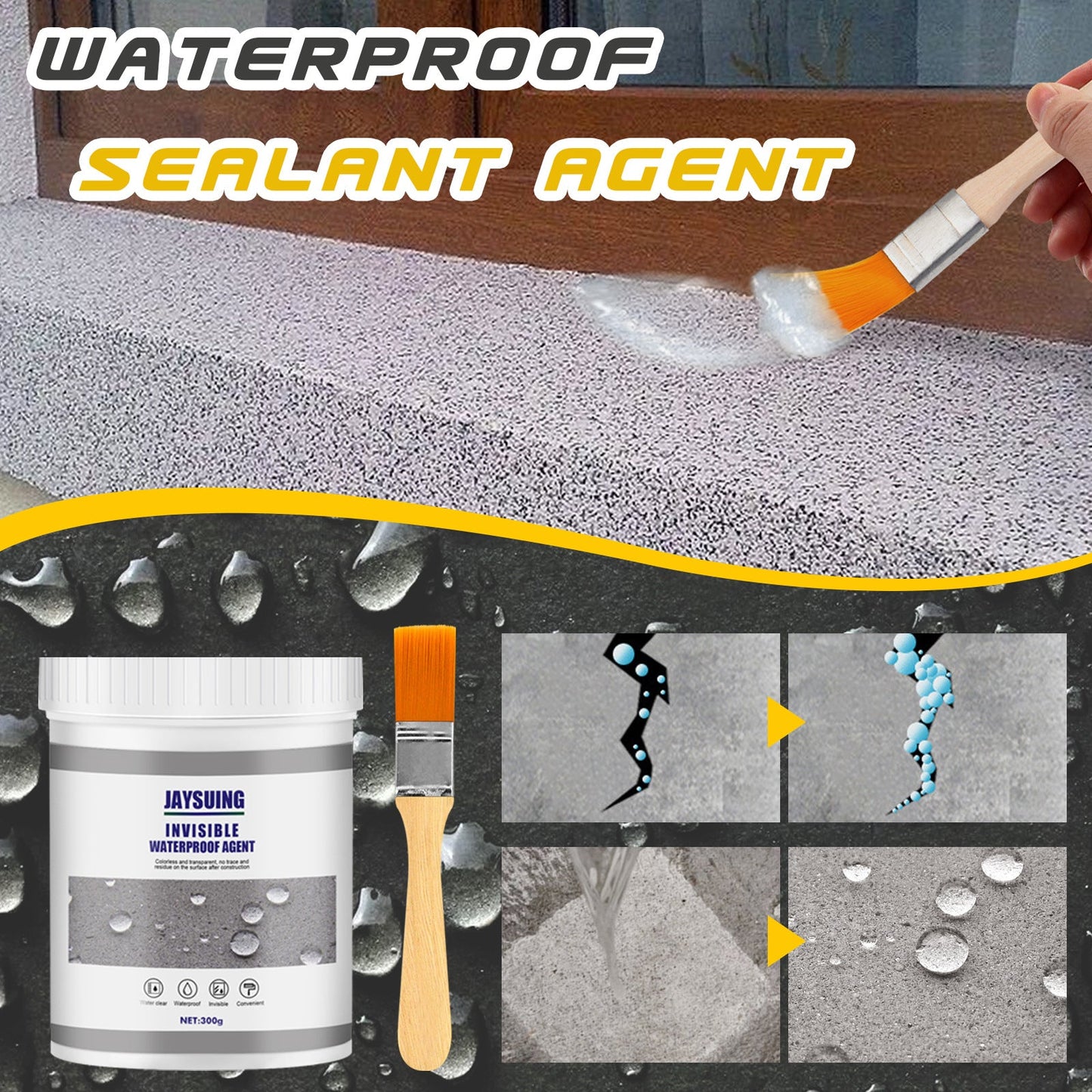 Jaysuing Bathroom Waterproofing Agent Anti-Leakage Water Plugging And Repairing The Outer Wall Of The Kitchen Without Smashing Bricks To Repair Leakage Sealing Paint - Korvel