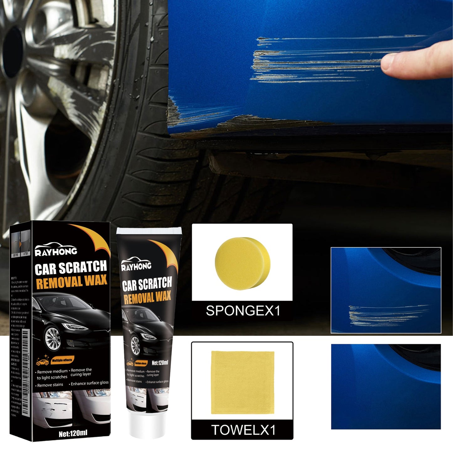Premium Scratch Removal Wax for Car Paint Care
