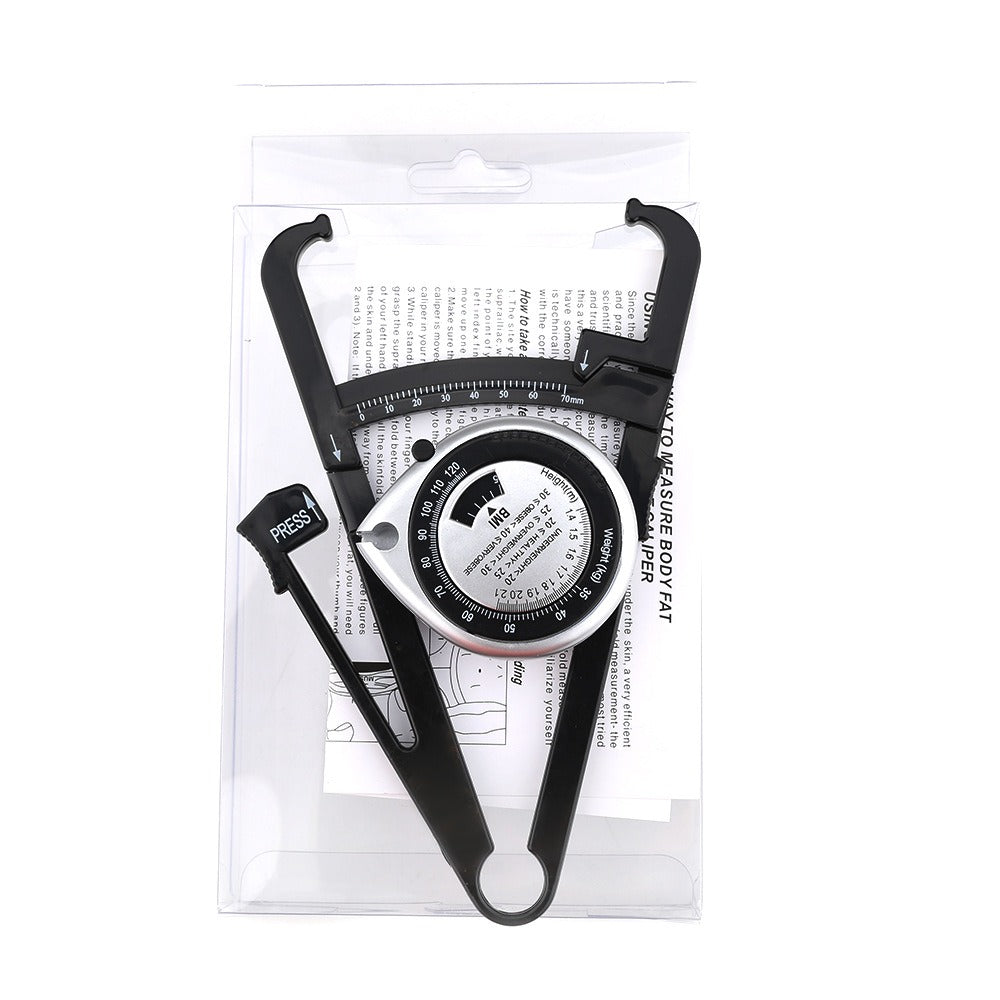 Body Fat Caliper and Measuring Tape for Body Skin fold Calipers and Body Fat Tape Measure Tool - Korvel