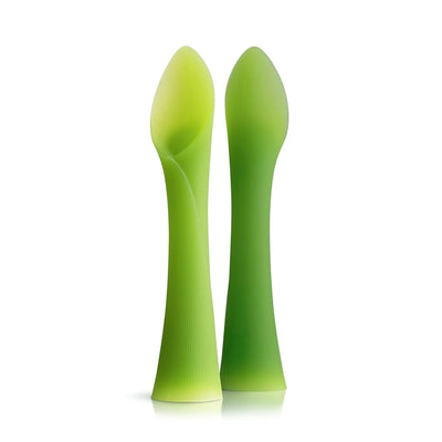 Olababy 100% Silicone Soft-Tip Training Spoon for Baby Led Weaning 2pack - Korvel