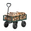 Wagon Cart Garden cart trucks make it easier to transport firewood (green) - Korvel