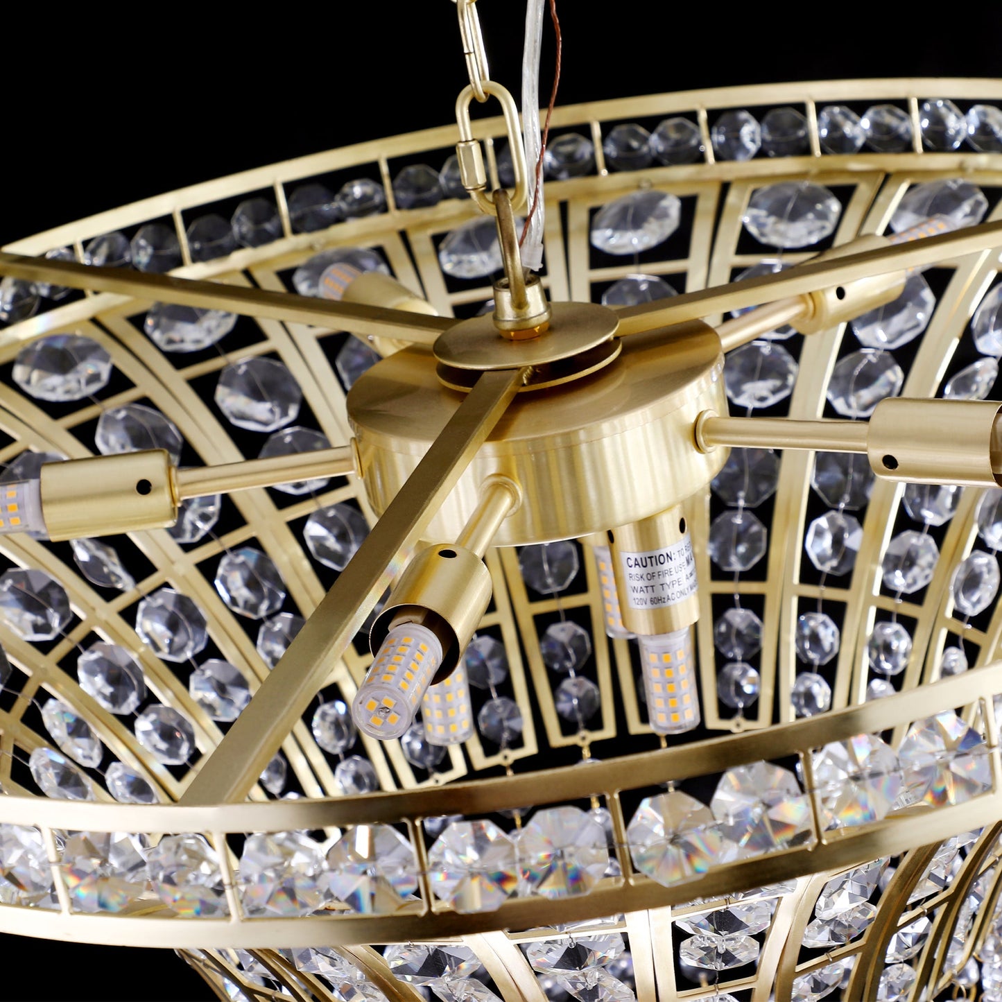 8-Light 23.6" Wide Crystal Waterfall Chandelier - Korvel