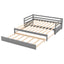 Twin or Double Twin Daybed with Trundle Gray - Korvel