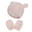 New Baby Kids Girls Boys Winter Warm Knit Hat Ear Solid Warm Cute Glove 2pcs Lovely Beanie Cap 0-18M - Korvel