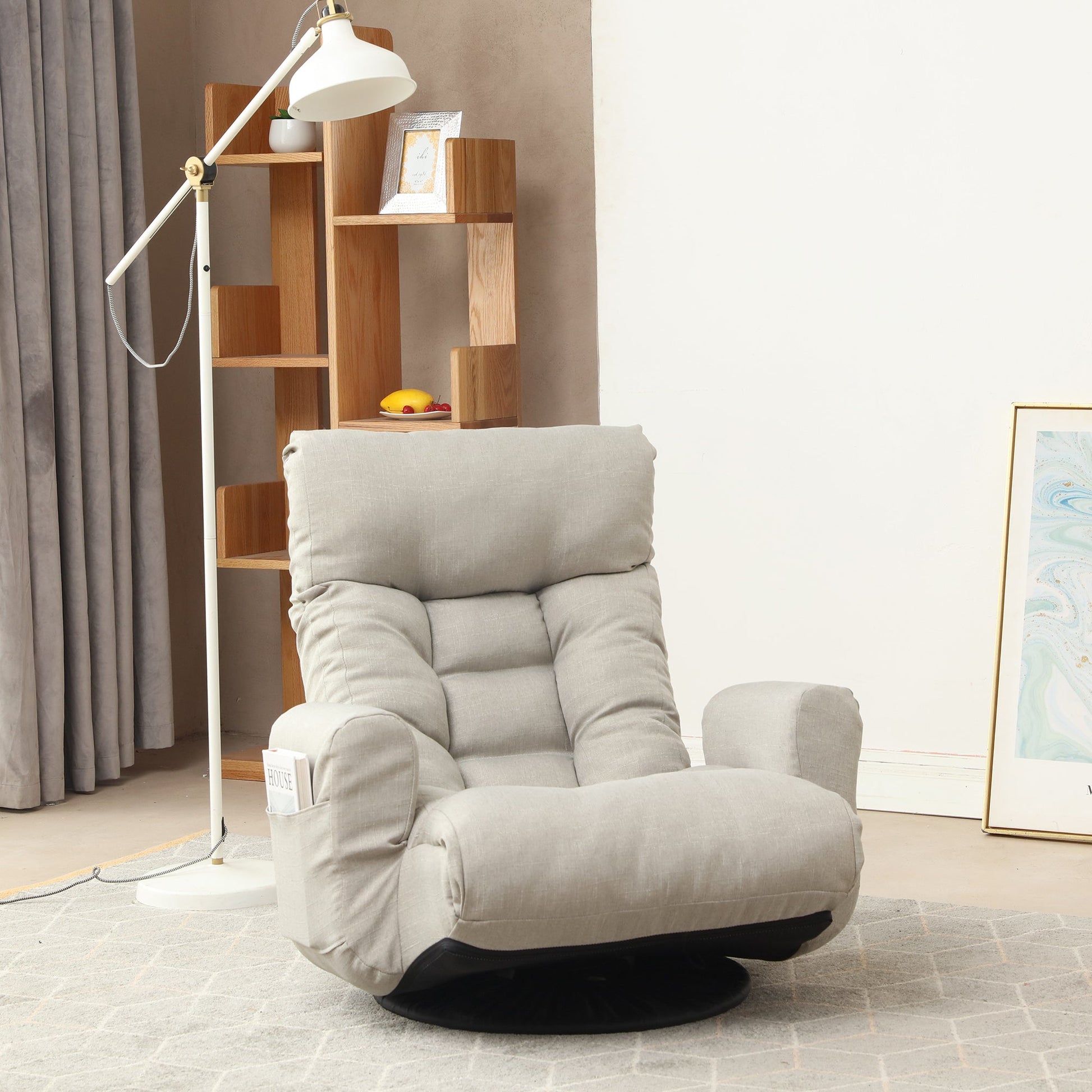 Adjustable head and waist game chair lounge chair in the living room 360 degree rotatable sofa chair - Korvel