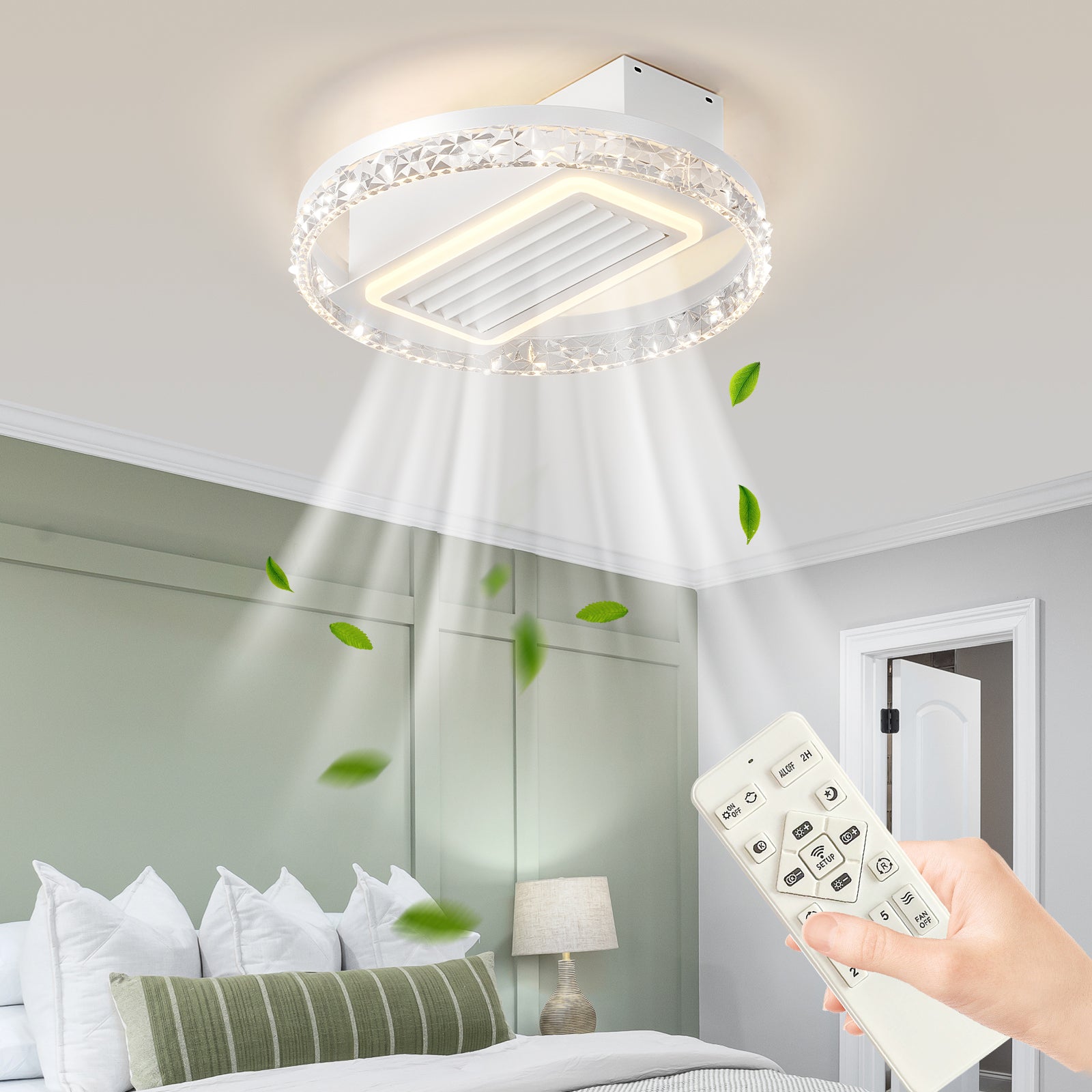 Bladeless Fan Lamp With Lights Dimmable  LED - Korvel