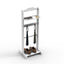 Accent Portable Garment Rack with Storage Organizer - White Finish