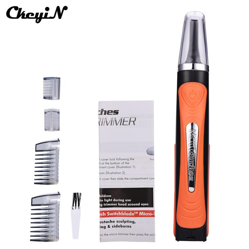 Micro Trimer Hair Cutter Clipper For Men Ear Sideburns Eyebrow with 4 Combs Cleaner Machine Styling Kit - Korvel