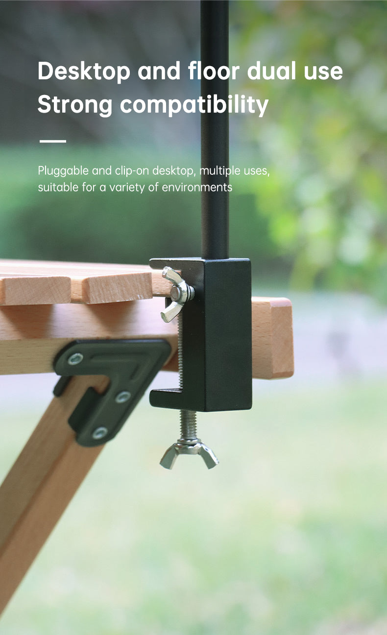 Portable Aluminum Alloy Camping Lamp Holder with Storage Bag