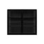 27.56"Glass Doors Modern Two-door Wall Cabinet with Featuring Three-tier Black - Korvel
