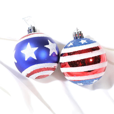Hanging decorative props Captain America Christmas plastic ball hand-painted ball cover - Korvel