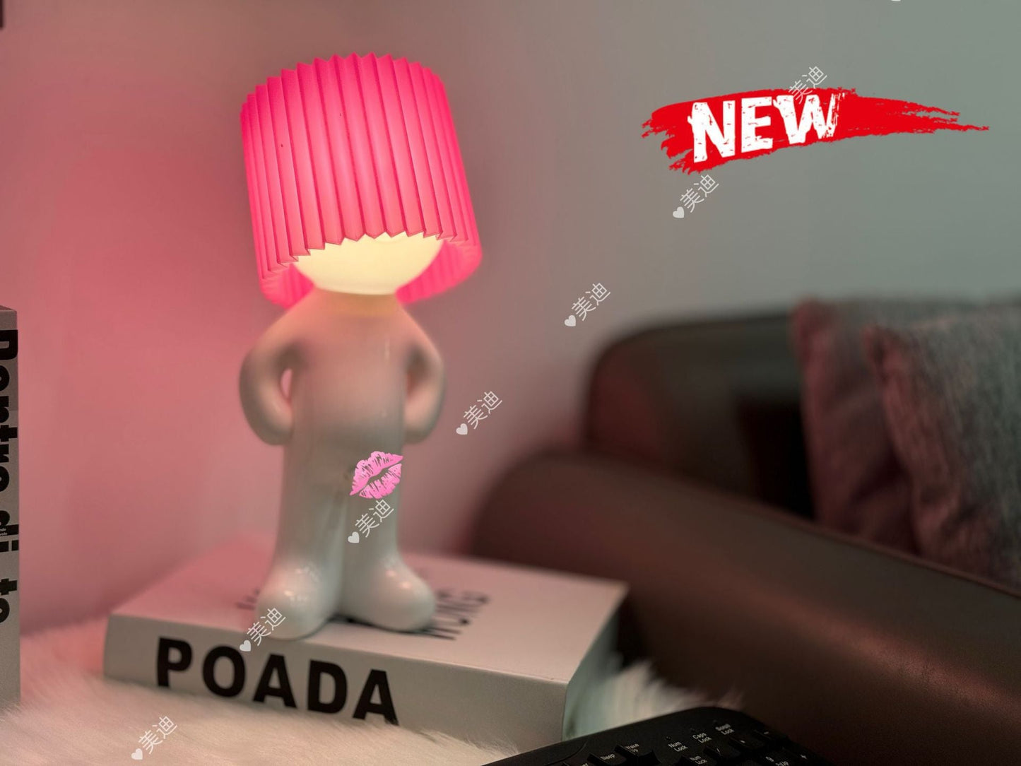 USB plug-in creative MR P shy desk lamp a little shy boy naughty night light without plug - Korvel