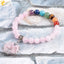 Bracelet en cristal rose fait main Arbre de Vie