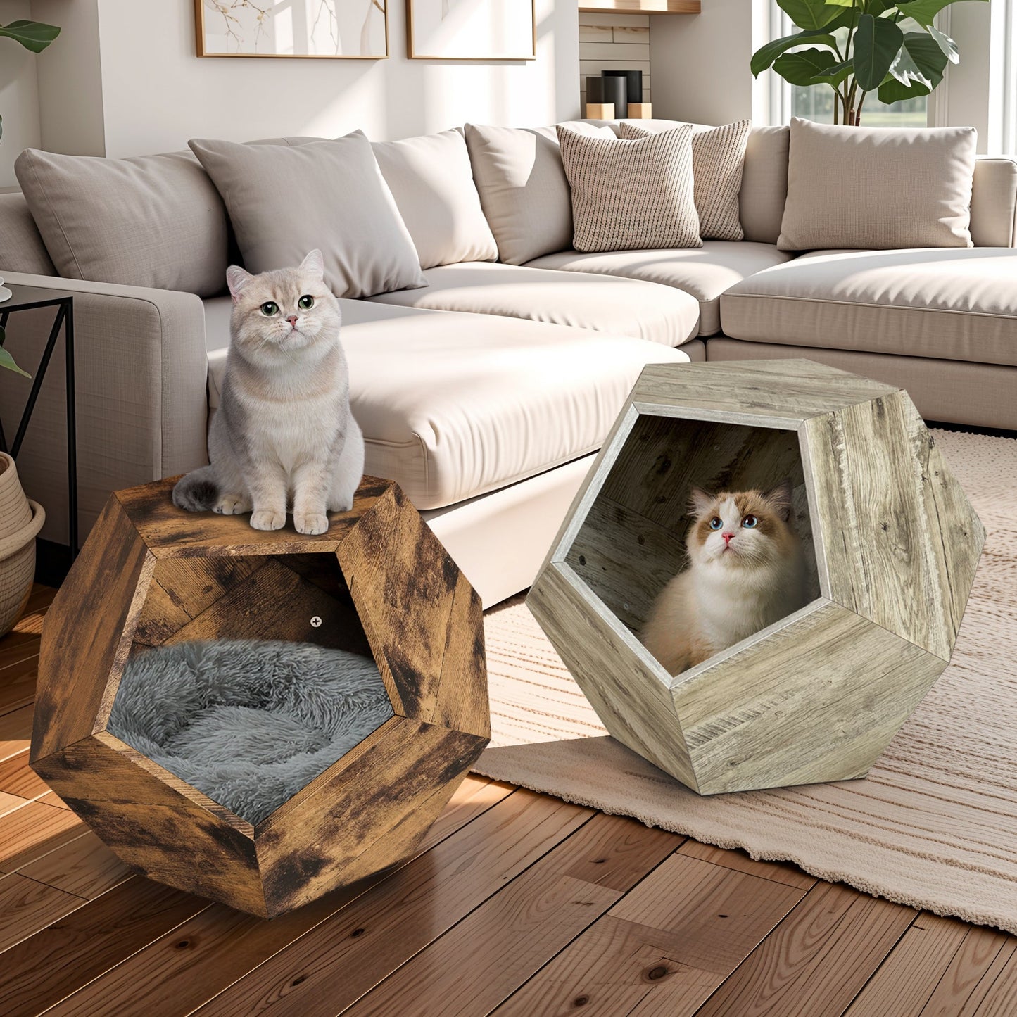 Table d'appoint moderne pour chat de 25,98'' - Mobilier MDF multi-usages