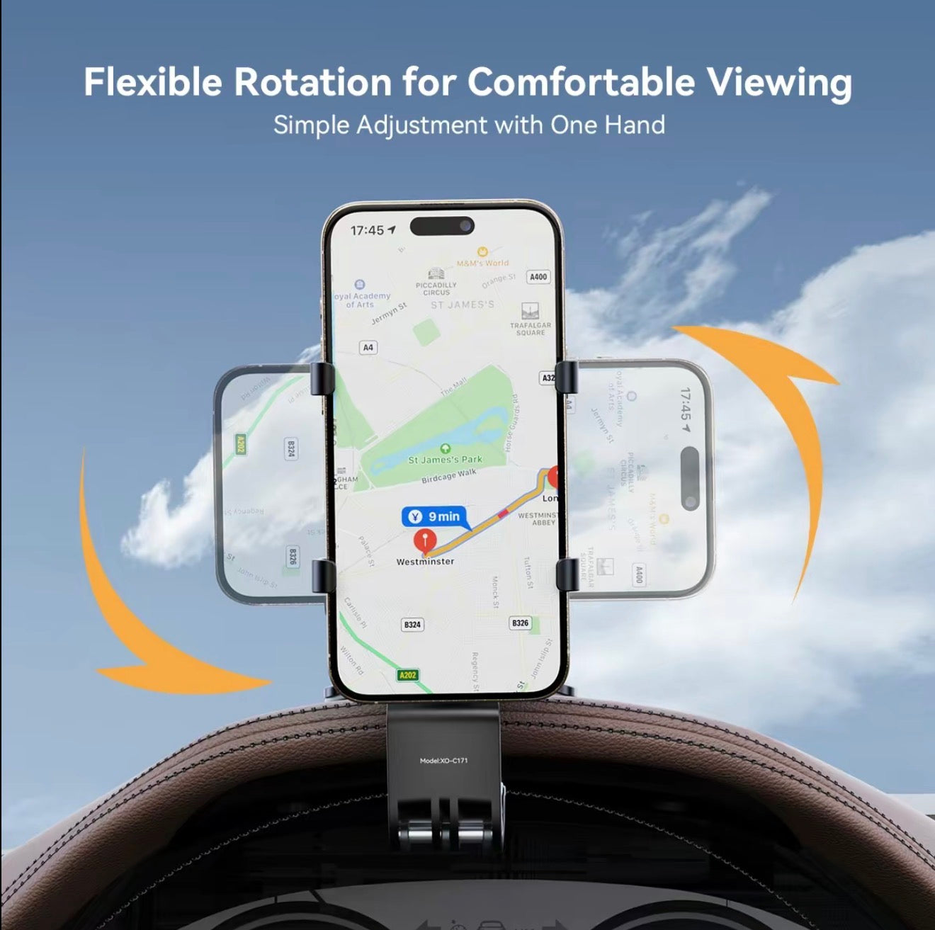 Soporte para Teléfono de Coche Grip360 - Seguro y Ajustable