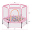 55'' Toddlers Trampoline with Safety Enclosure Net and Balls, Indoor Outdoor Mini Trampoline for Kids - Korvel