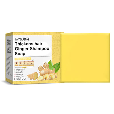Ginger Dense Hair Soap, Moisturizes Hair Ends And Roots Cleansing Scalp Hair Care Shampoo Soap - Korvel