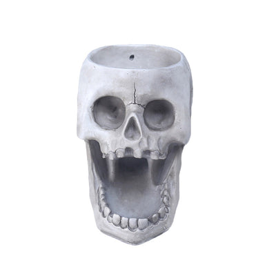 The resin three-dimensional skull feeder base can hang an automatic animal feeder - Korvel