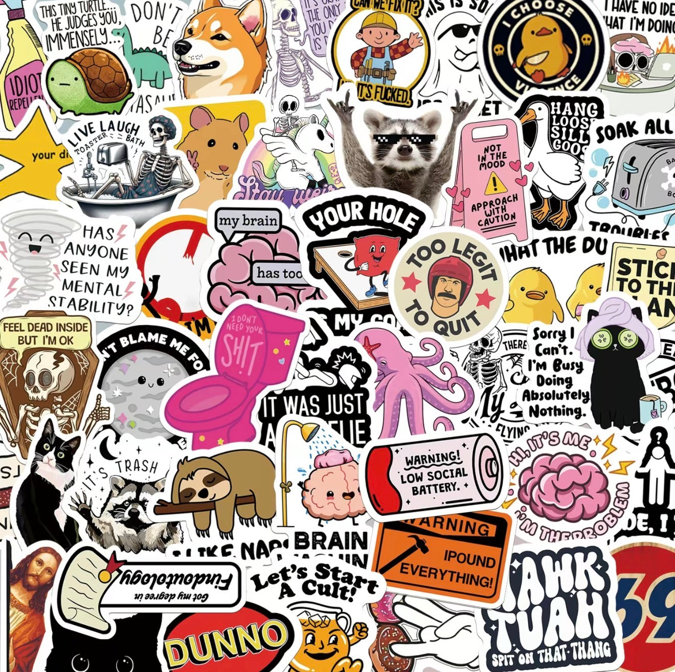 Paquete SnarkyStick de 130 PCS - Stickers de Humor Audaz