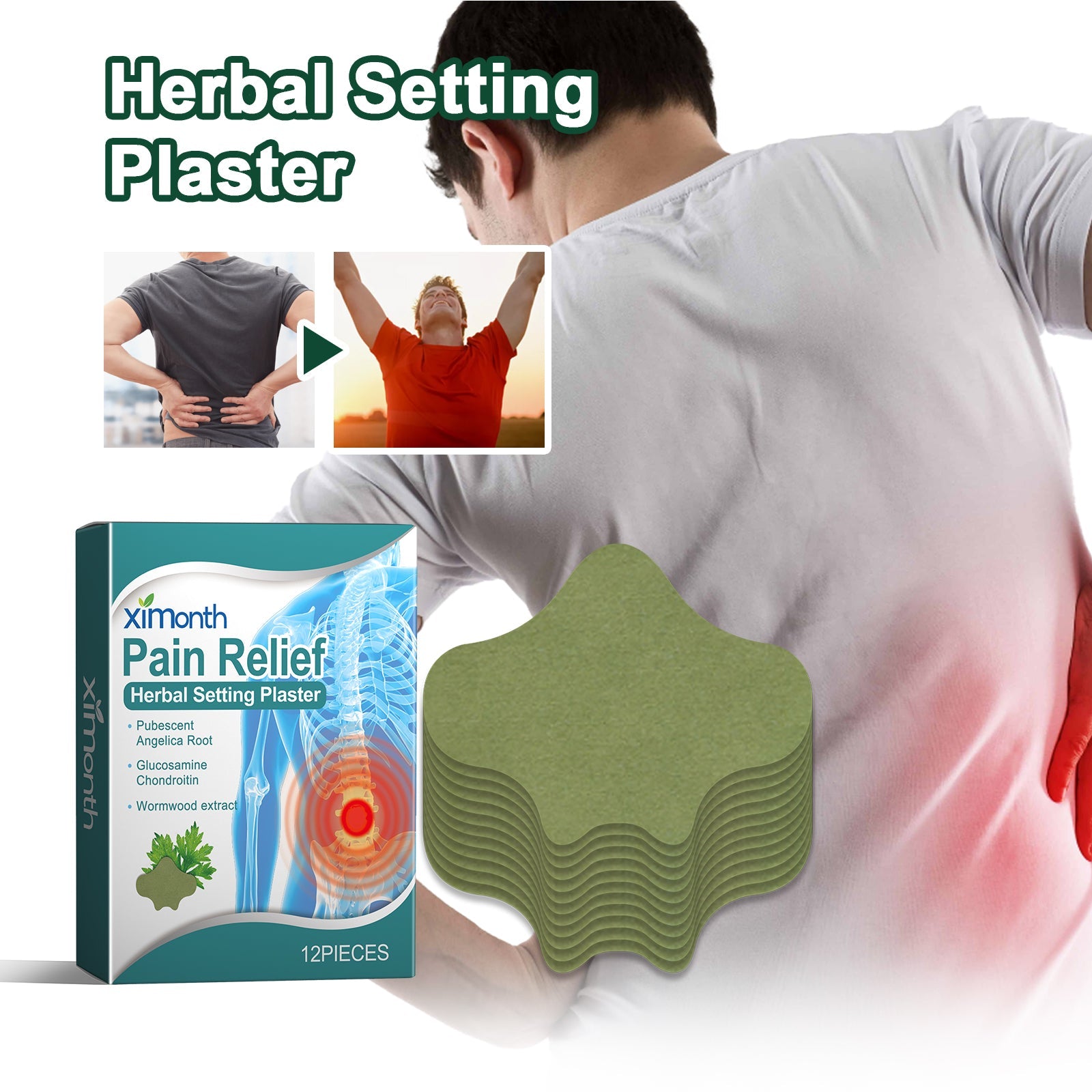 Herbal Setting Plaster, Relieve Aching Muscles And Bones From Sitting For A Long Time - Korvel