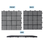 12 x 12 inch black interlocking deck tiles, plastic waterproof, weighing up to 6613 pounds, with a rose pattern pack of 12 - Korvel