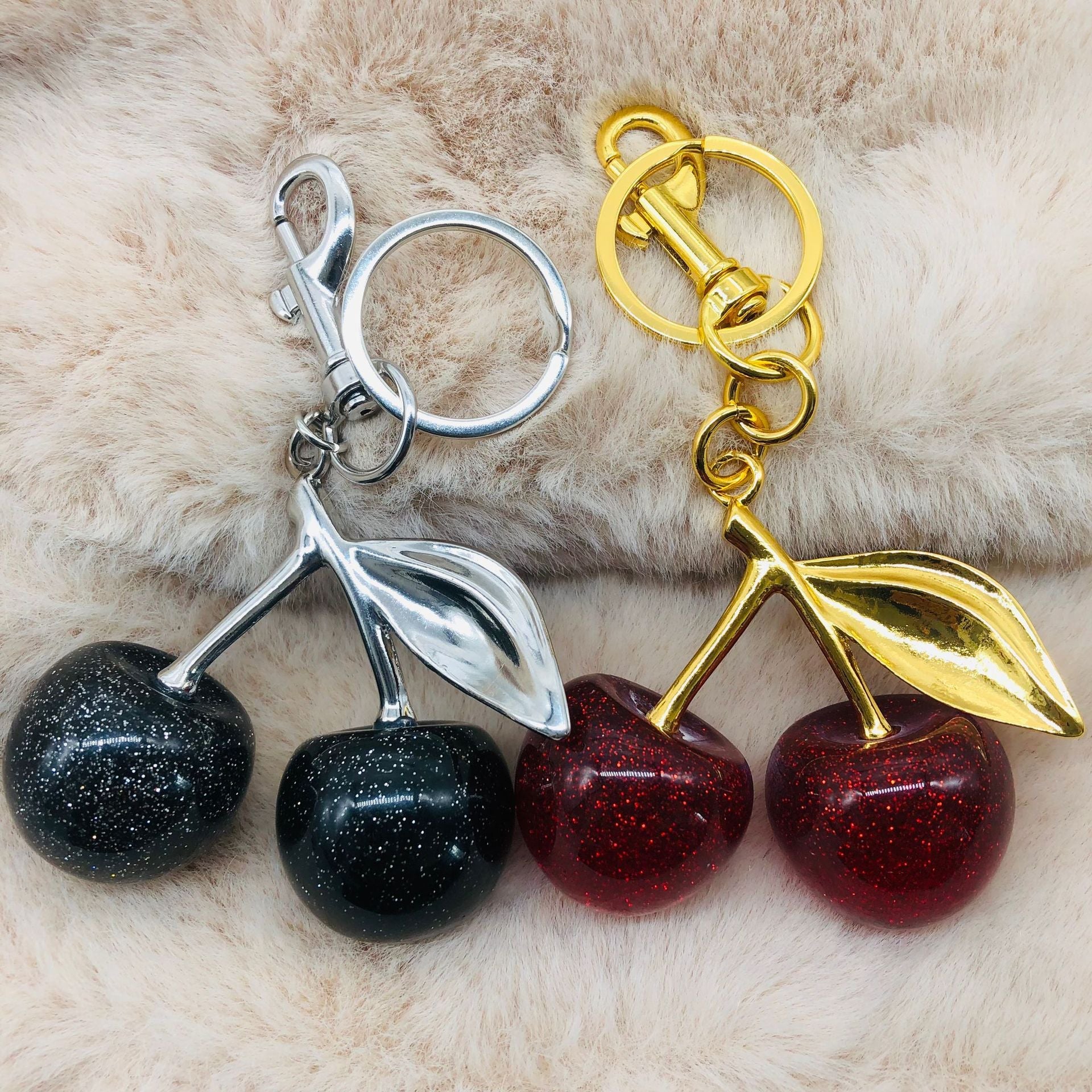 Cherry car keychain high-end women's bag pendant backpack pendant Christmas Halloween - Korvel