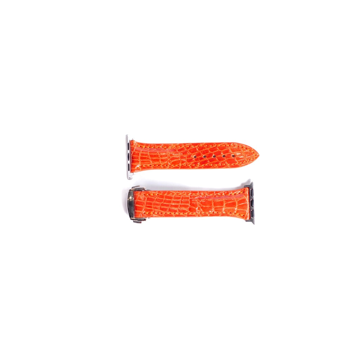 Orange Glazed Alligator Apple Watch Band