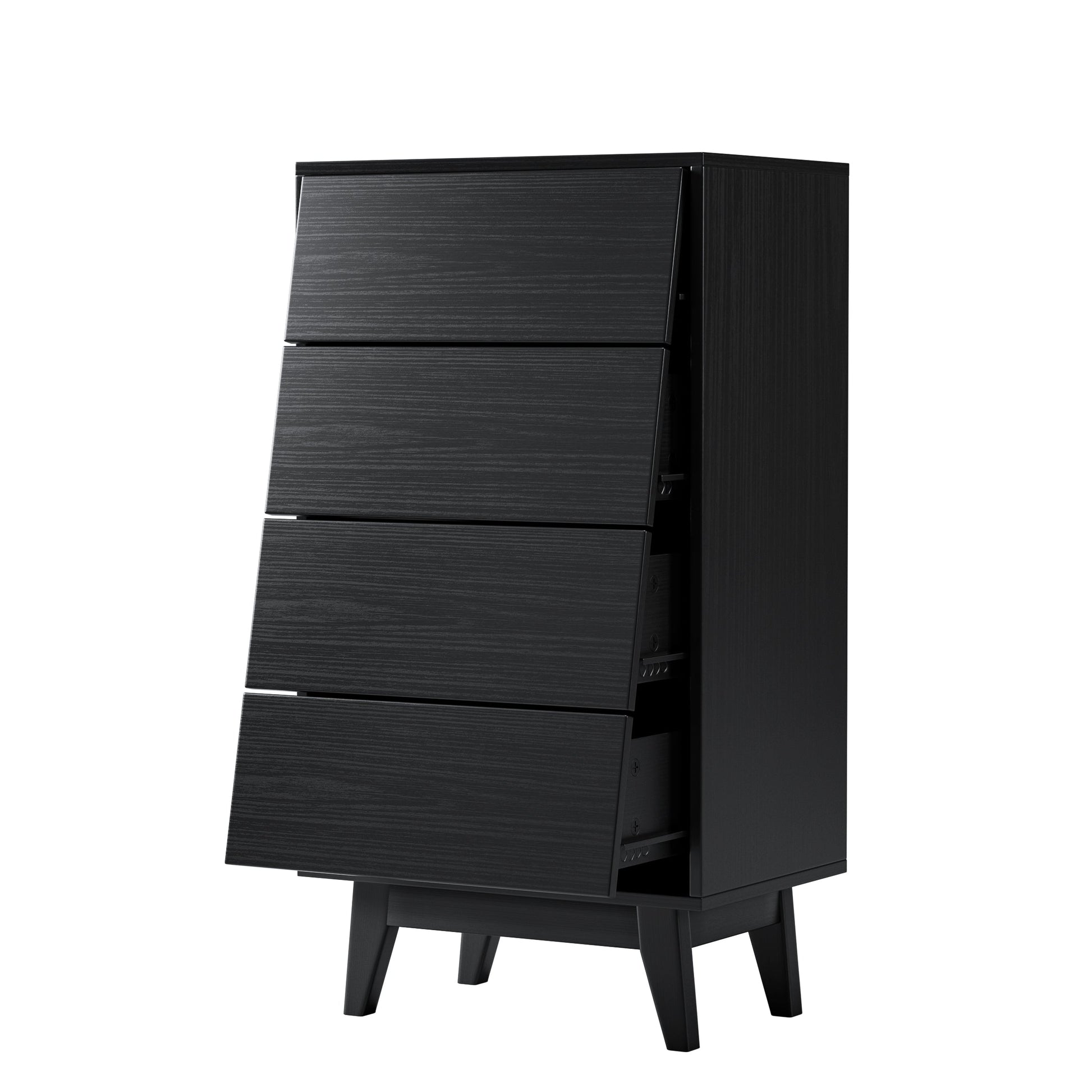 4 Drawer Double Dresser Features Vintage-style and Bevel Design - Korvel