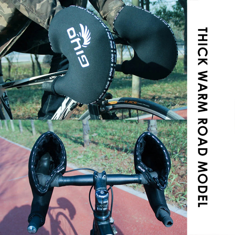 Winter Mountain Road Bicycle Bar Mitts Glove Bike Handlebar Mittens Warmer Cover Cycling Coldproof Hand Warmer Equipment - Korvel