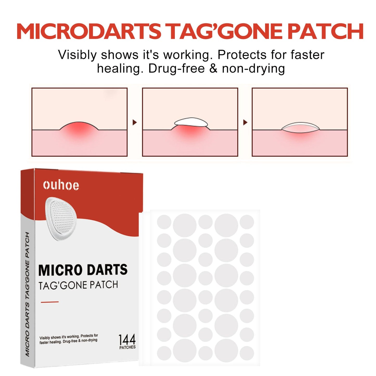 Acne Patch, Skin Clean Acne Pimple Moles Gram Wart Corns Spot Patch - Korvel