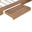 Queen Size Platform Bed with Headboard and Storage, Natural