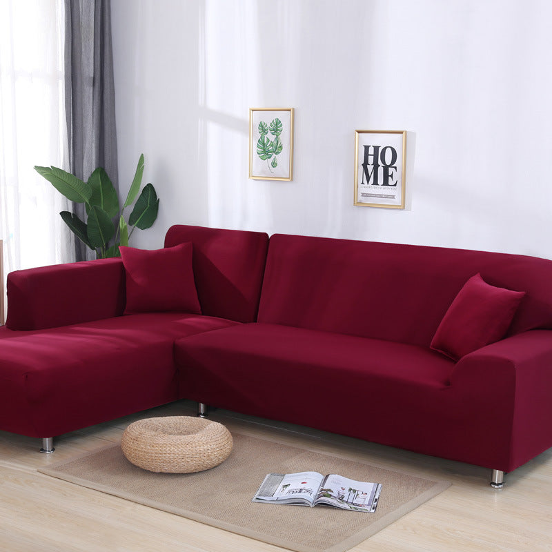 Solid color sofa cover, elastic tight package, full cover, fabric sofa cover, sofa cushion, sofa cover - Korvel