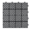 12 x 12 inch black interlocking deck tiles, plastic waterproof, weighing up to 6613 pounds, with a rose pattern pack of 12 - Korvel