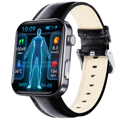 F300 smartwatch ECG electrocardiogram monitoring SOS fall alarm blood glucose and blood pressure watch HRV report - Korvel