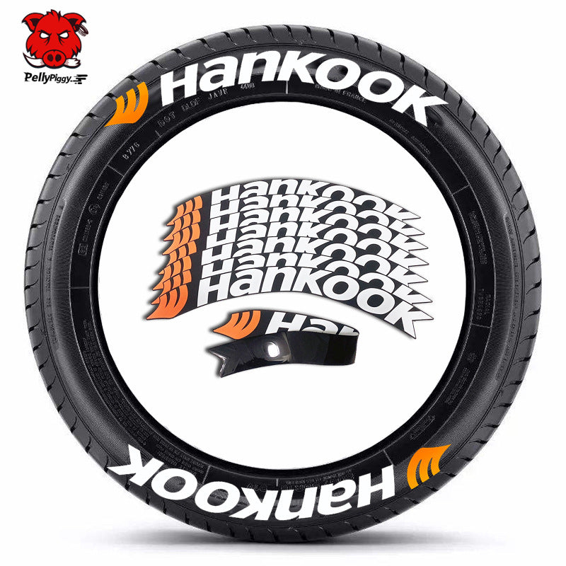[One-piece set] Tire letter sticker one-piece set One-piece set Suitable for 4 tires No accessories included - Korvel