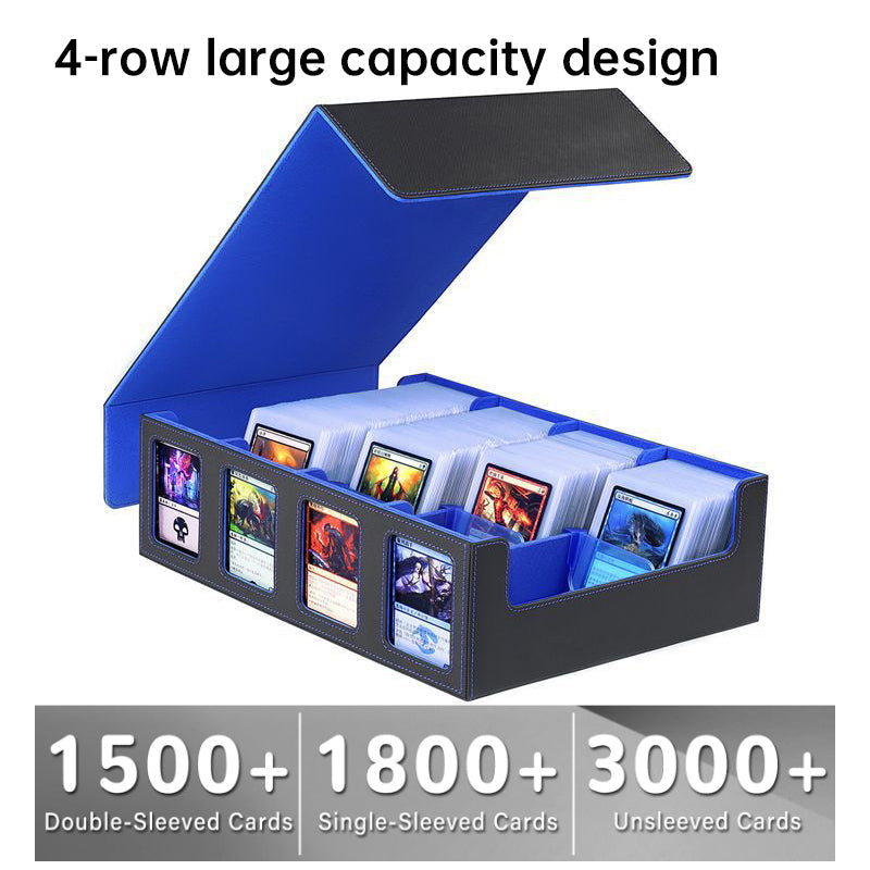 Large-capacity 3000+ Tabletop Game Card Storage Box - Yu-Gi-Oh! & Pokémon Flip-Top Card Case - Korvel